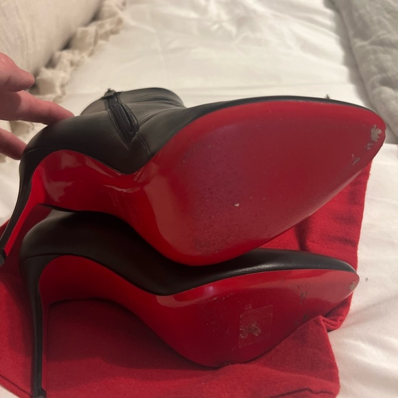 DREAMY and oh so versatile Louboutin booties. Size 37 ½.  4”heel - Picture 5 of 8